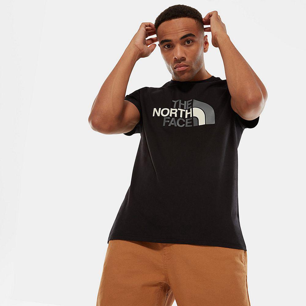 The North Face Easy Ανδρικα T Shirt - Μαυρα (NMWH65128)
